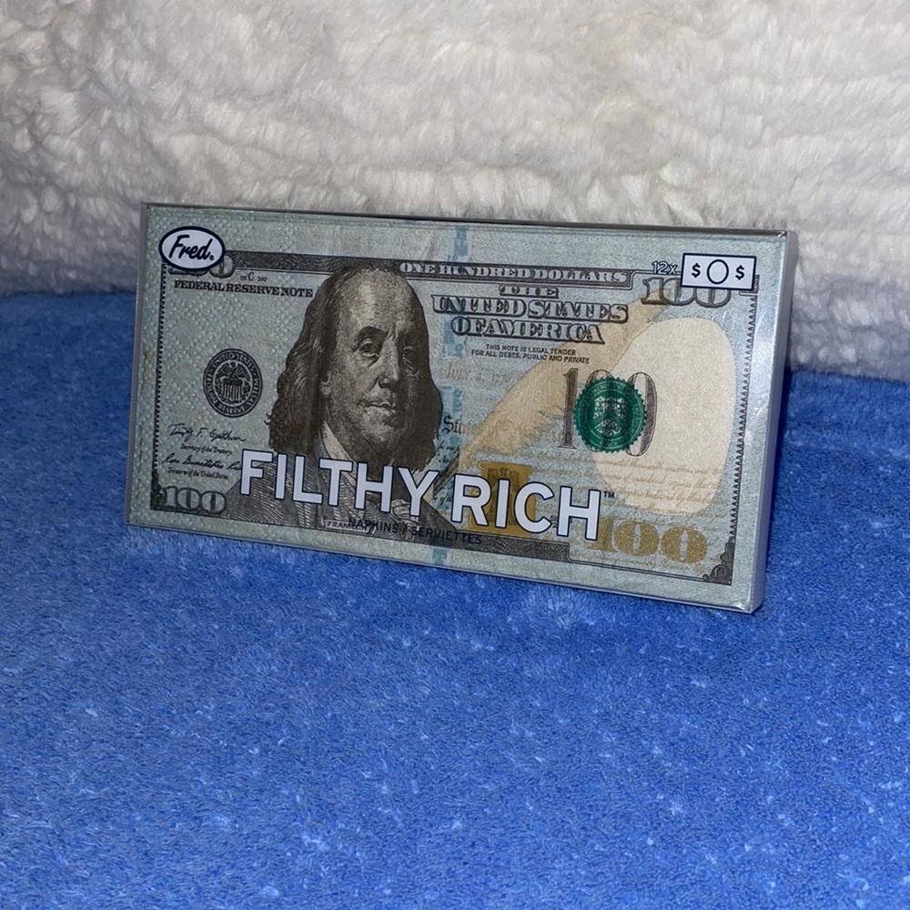 NWT.  FRED FILTHY Rich Money Napkin Party Set.  12 count.